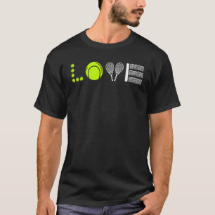 T-shirt Love Tennis Ball Raquettes Joueur Entraîneur Raque