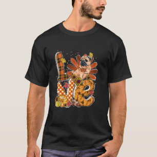 T-shirt LOVE Thanksgiving mignon Carlin dinde Citrouille A