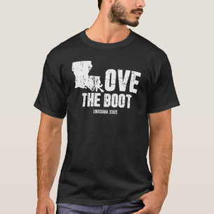 T-shirt Love The Boot Funny Louisiana State