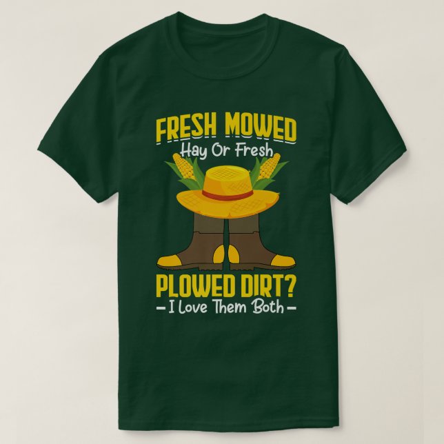 T-shirt Love The Fresh Mowed Hay Fun Farming Farmer Tracto (Design devant)