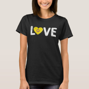 T-shirt Love The Intersex Drapeau Coeur Lgbt Gay