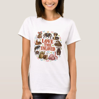T-shirt Love The Unloved Cute Spider Bat Snake Slug Animal