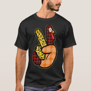 T-shirt Love Turkey Grateful Turkey Hand Sign Thanks