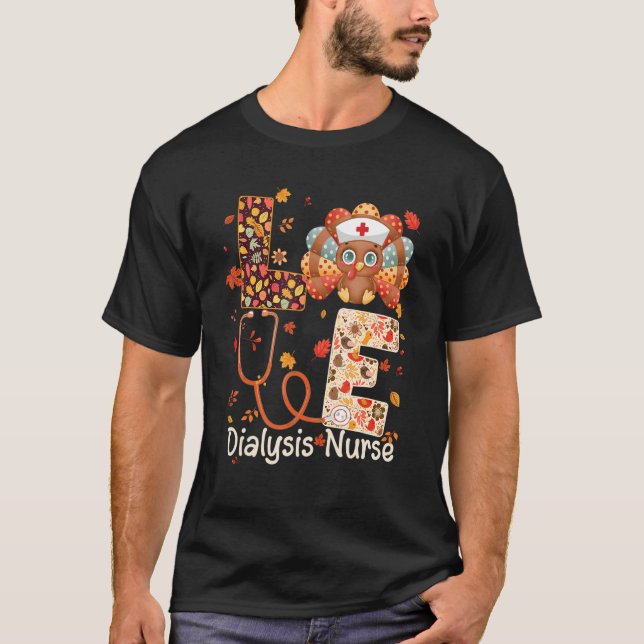 T-shirt Love Turquie Infirmière Dialyse infirmière Thanksg (Devant)