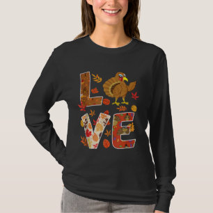 T-shirt Love Turquie Thanksgiving Happy Fall Y'all Automne
