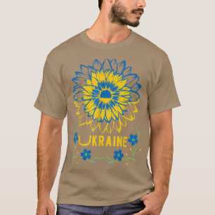 T-shirt LOVE Ukraine Sunflower Ukraine Drapeau Stand avec 