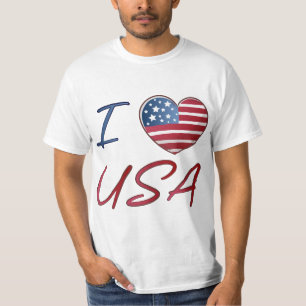T-shirt Love USA Heart