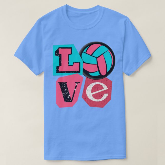 T-shirt Love Volleyball Conception Cute Pour Ado Volleybal (Design devant)