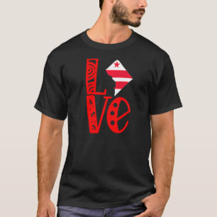 T-shirt Love Washington Dc En Lettres En Bloc