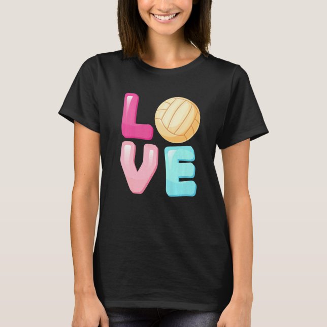 T-shirt Love Water Polo Joueuse Équipe Fan Girls Femmes (Devant)