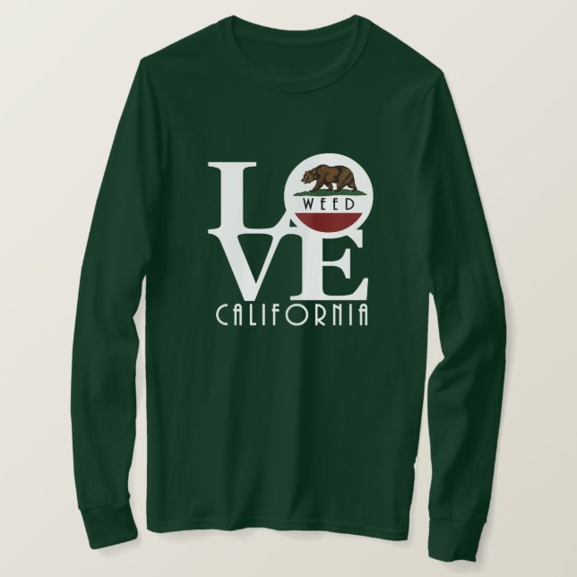 T-shirt LOVE Weed California (Design devant)
