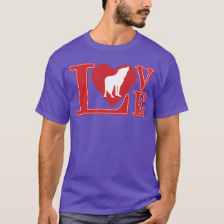 T-shirt Love Wolf vintage