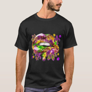 T-shirt Love Women Lips Mardi Gras Carnival Fat