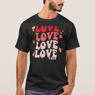 T-shirt Love XOXO Buffalo Plaid Hearts Valentine's Day Ret
