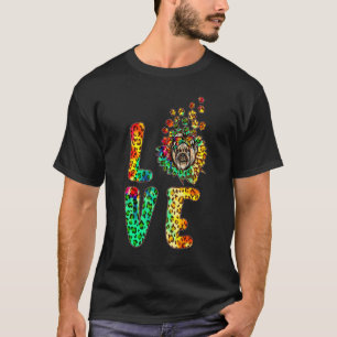 T-shirt Love Yorkshire Terrier tournesol Tie Dye Chien Mam