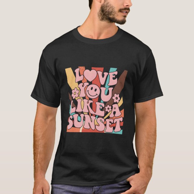 T-shirt Love You Like A Aesthetic Words On Back (Devant)