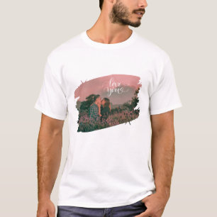 T-shirt Love You Photo personnalisée pour la Saint-Valenti