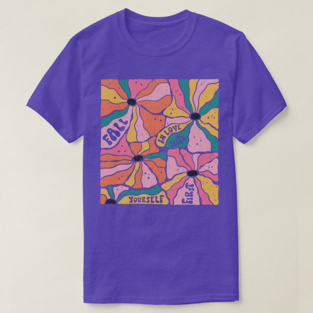 T-shirt Love YoursFirst Boho Floral Se Citation Inspiratio (Design devant)