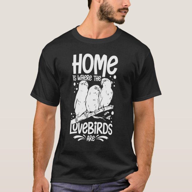 T-shirt Lovebird Peach Face Parrot Pet African Fischer Bi (Devant)