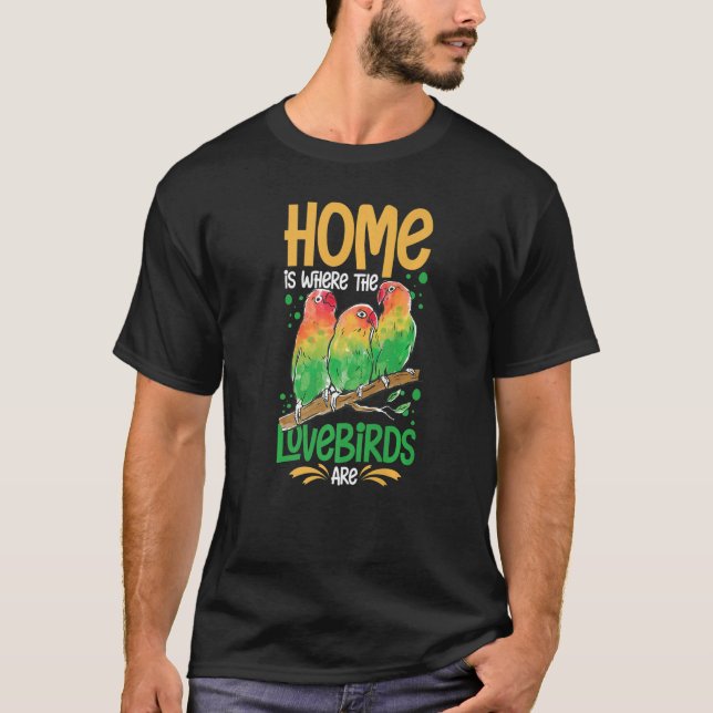 T-shirt Lovebird Peach Face Parrot Pet African Fischer Bi (Devant)