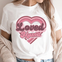Loved Mama Retro Saint Valentin Pink Modern