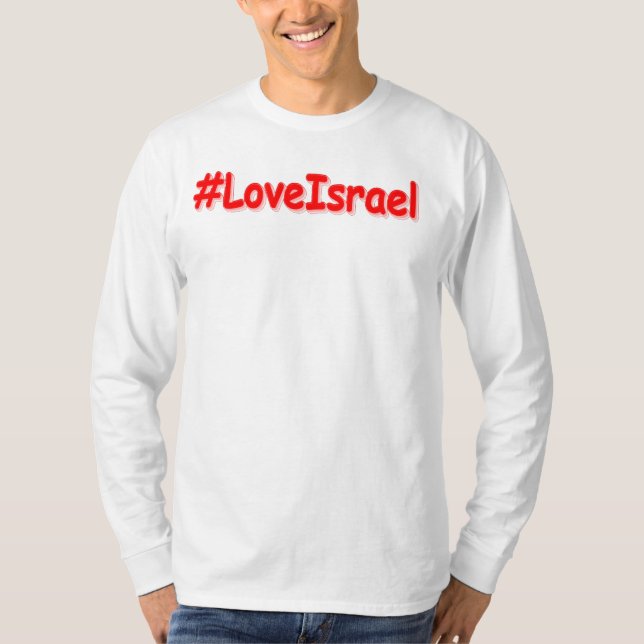 T-shirt "#LoveIsrael" Joli design. Acheter maintenant (Devant)