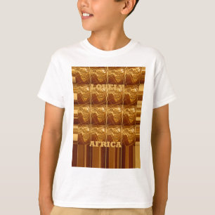 T-shirt Lovely Africa Africa Maps conceptions de couleurs