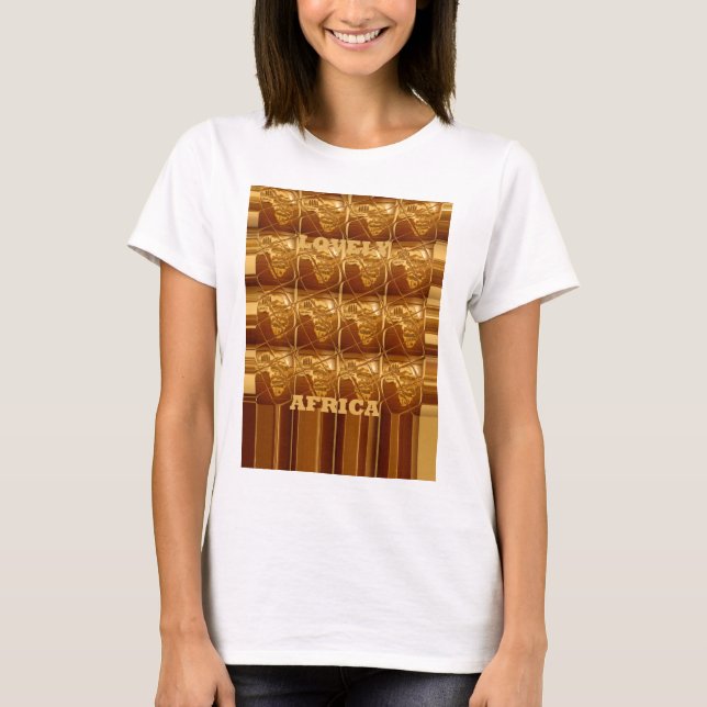 T-shirt Lovely Africa Map Vector Motif Art Design Imprimer (Devant)