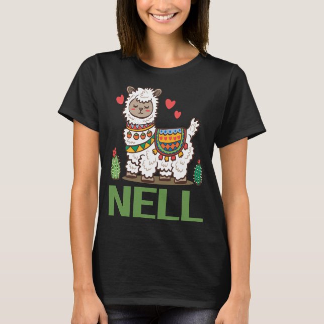 T-shirt Lovely Alpaca - Nom Nell (Devant)