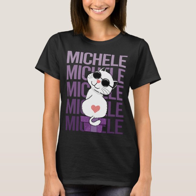 T-shirt Lovely Cat - Michele Nom (Devant)