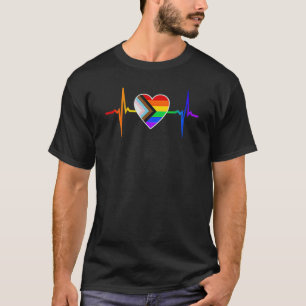 T-shirt Lovely Lgbt Gay pride Hearbeat Lesbian Gay Transg