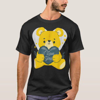 T-shirt Lovely Oear With Heart Je t'aime Valentine Don M