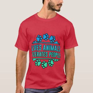 T-shirt Loves Animalsolerates People boy