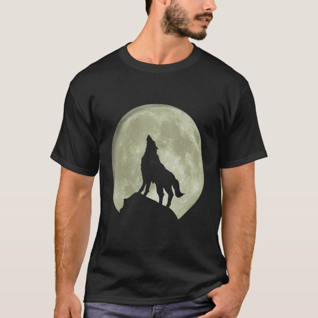 T-shirt Loves Wolves wolf moon 7 (Devant)