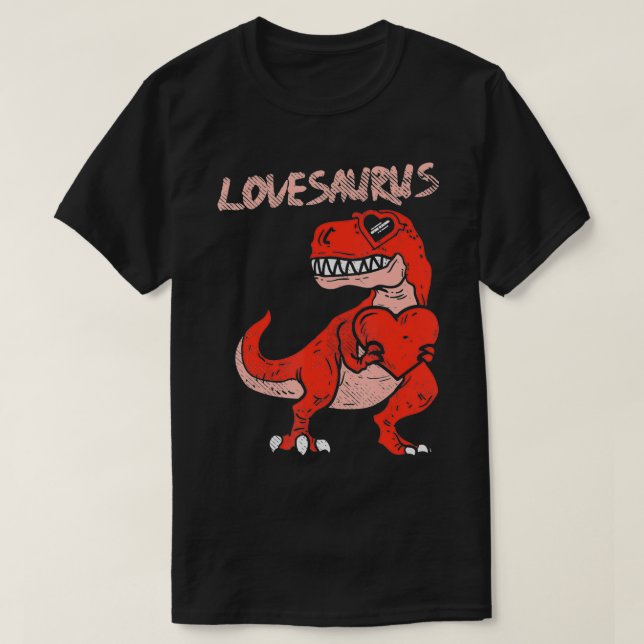 T-shirt Lovesaurus Tre Dinosaur Heart Cute Valentines Day (Design devant)