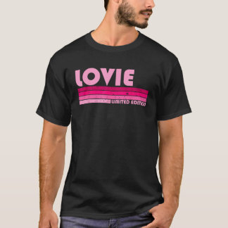 T-shirt LOVIE Nom Personnalisé Retro Vintage 80s 90s Birt