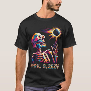 T-shirt Low Poly Total Eclipse 8 avril 2024 Squelette