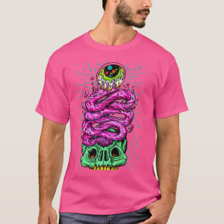 T-shirt Lowbrow Art Eye - Yoga Grunge Goth Skin Punk Clo