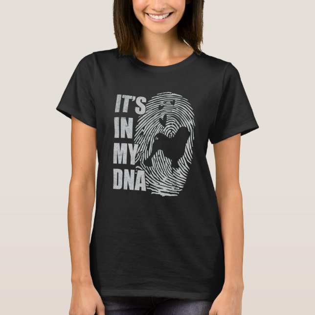T-shirt Lowchen DNA Dog Mom Dad Dog (Devant)
