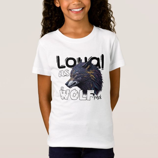 T-Shirt Loyal comme pack de loups (Devant)