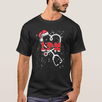 T-shirt LPN Coeur de Noël Licence infirmière pratique Noël