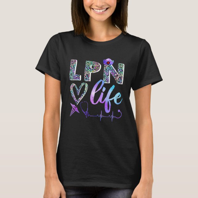 T-shirt Lpn Life with Heart Leopard Motif (Devant)