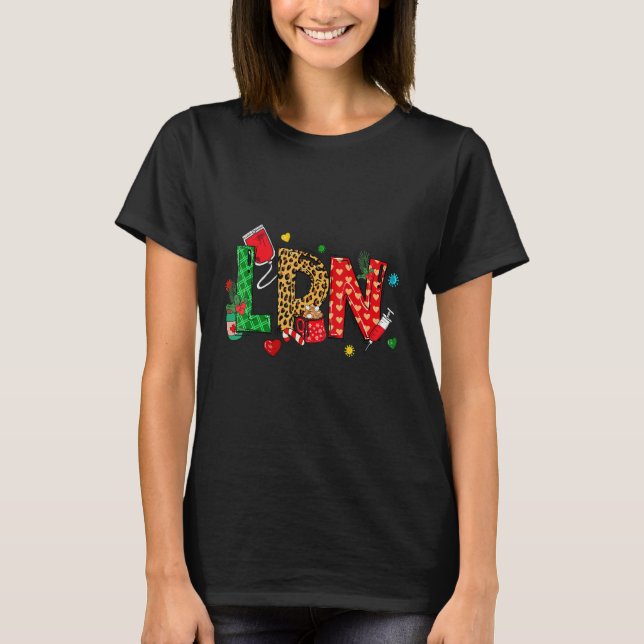 T-shirt LPN Nurse Christmas Family Group Nursing (Devant)