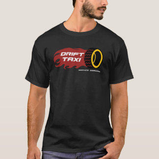 T-shirt L'Tee foncé du taxi à la dérive (lettres blanches)