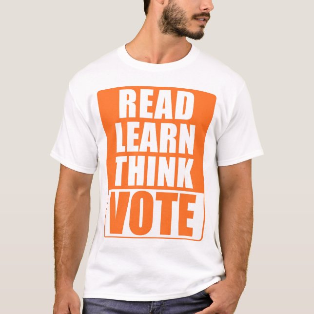 T-shirt Lu apprenez pensent le vote (Devant)