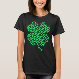 T-shirt Lu étroitement je pince de retour le shamrock de