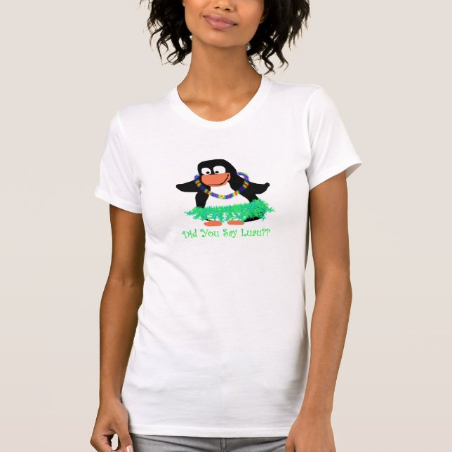 T-shirt luau de pingouin (Devant)