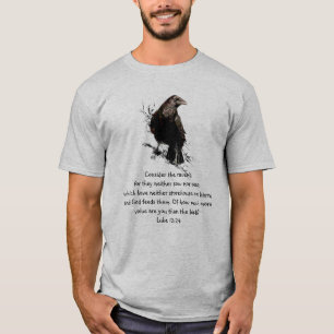 T-shirt Luc 12:24 Considérez la Citation Inspirationnelle 