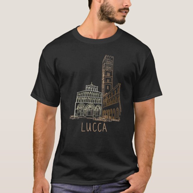 T-shirt Lucca City Italie souvenir pour les femmes (Devant)