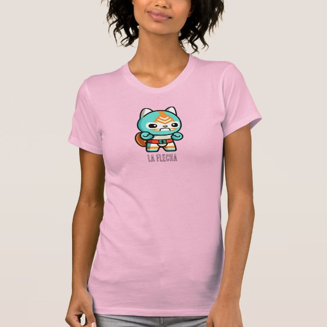 T-shirt Lucha Libre Cat Mask Mexicaine Lutte, La Flecha (Devant)